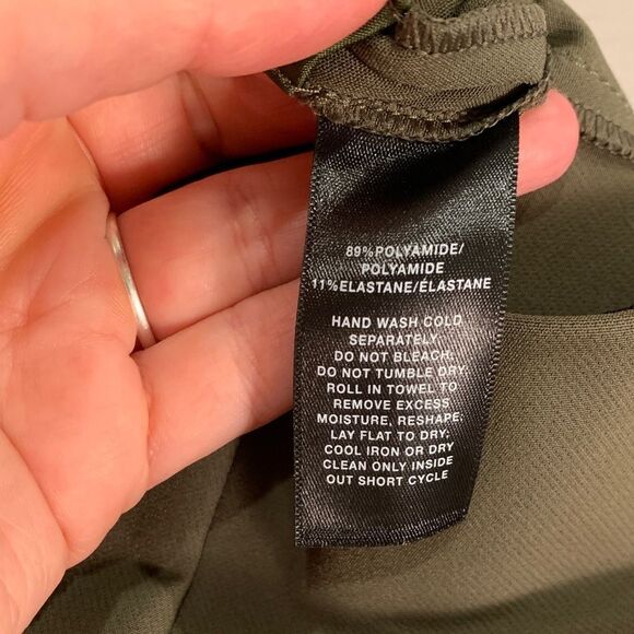 Lafayette 148 Gramercy Pants olive green color size 14 office business casual - Picture 11 of 11